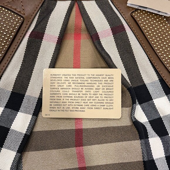 Burberry Phoebe Studded House Check Hobo Bag – New with tags - Picture 7 of 7